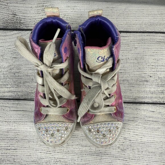 Sketchers Little Girls Twinkle Toes Unicorn Splash High Top Sneakers Sz 11 - Picture 6 of 9